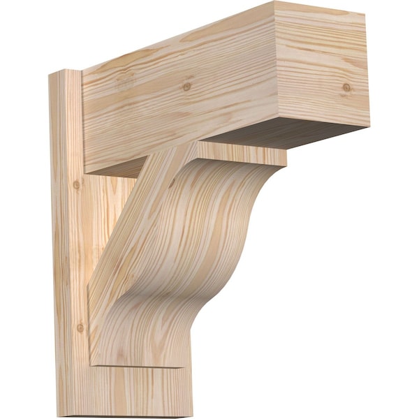 Ekena Millwork Funston Block Smooth Outlooker, Douglas Fir, 7 1/2"W x 18"D x 18"H OUT08X18X18FST05SDF - main